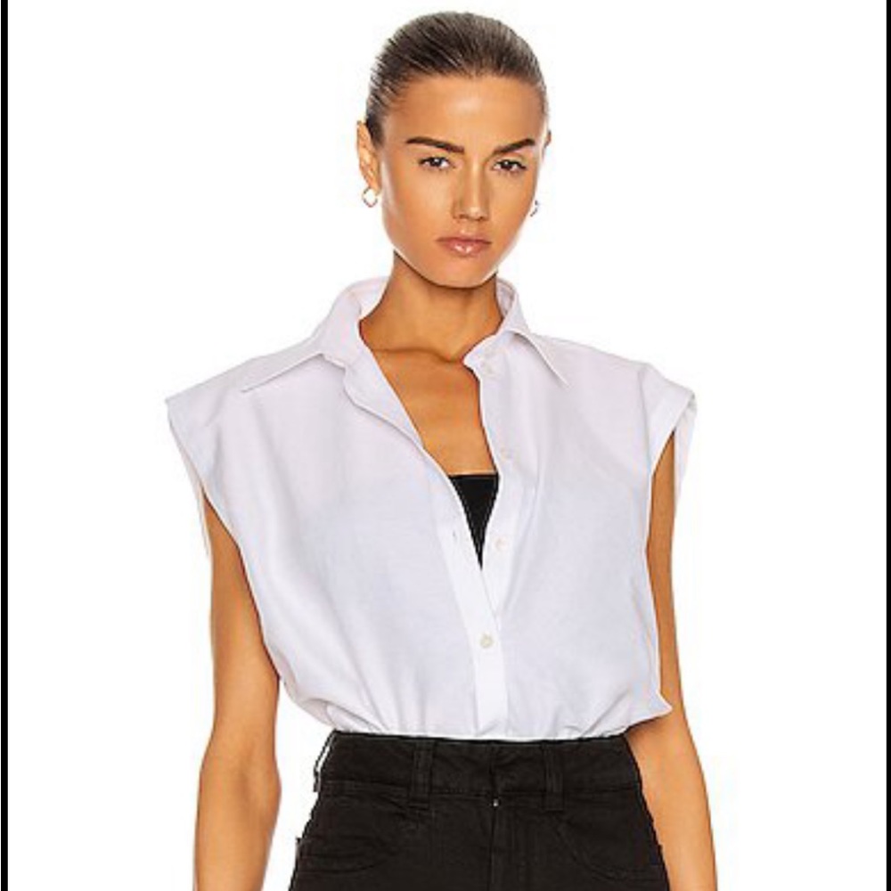 Acne Studios White Sleeveless button up